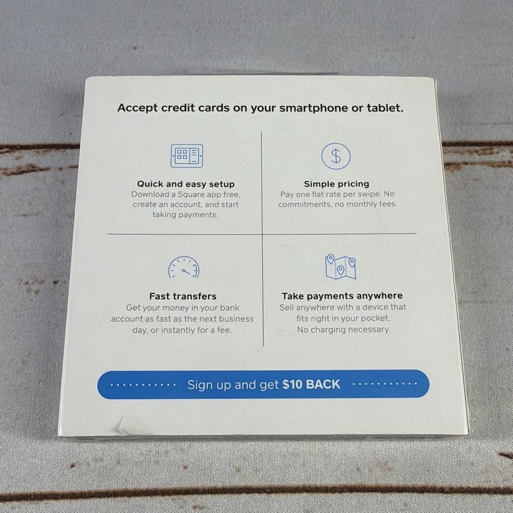Square Reader Credit Debit Card Swipe iPhone Android 3.5mm New Sealed
